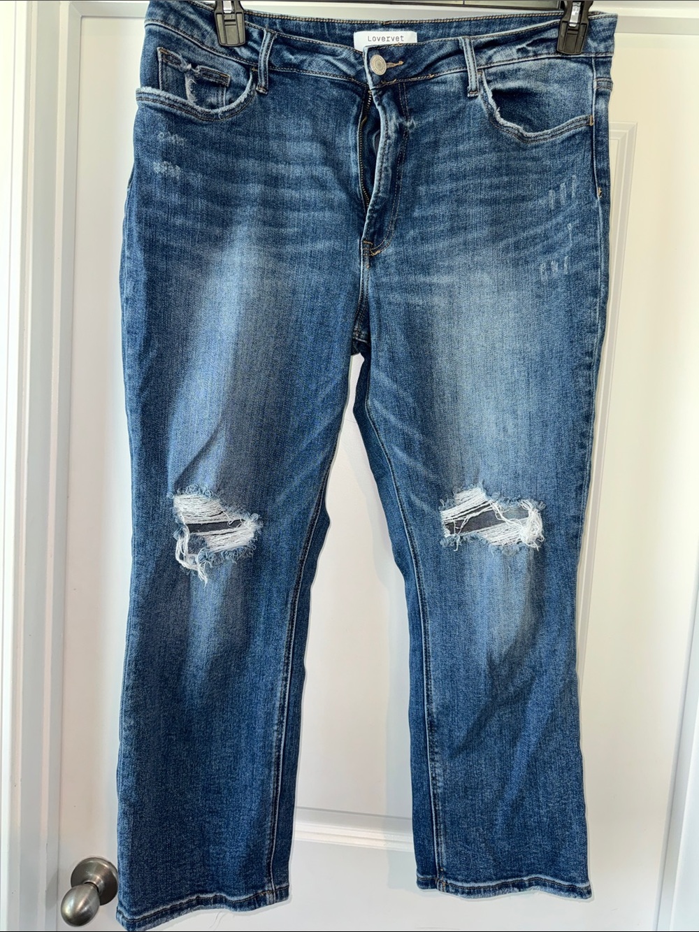 Lovers + Friends Women's Straight-Leg Distressed Jeans - Medium Blue